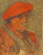 Jozsef Rippl-Ronai Self-portrait with Red Beret Germany oil painting artist